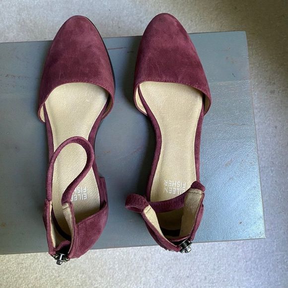 EILEEN FISHER Women Hutton Suede Flat Pumps - NEW NWOB - Picture 6 of 10